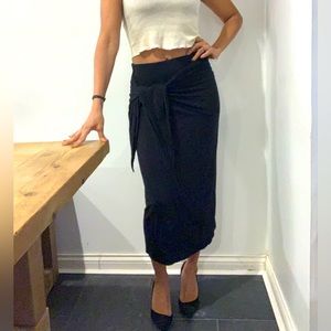 & Other Stories midi skirt with wrap detail